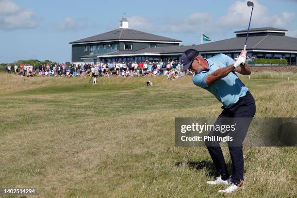 Richard Green of Australia in action during Day Four of the Jersey Legends at La Moye Golf Club on June 12, 2022 in St Helier, Jersey.