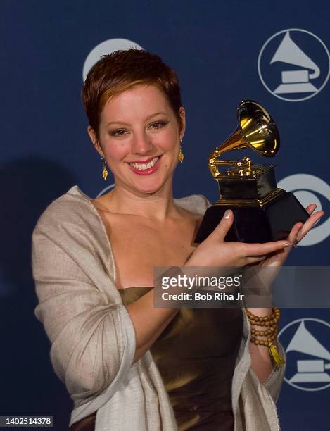 Grammy Award Winner Sarah McLachlan backstage at the 42nd Annual Grammy Awards, February 23, 2000 in Los Angeles, California.