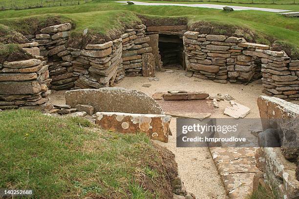 skara brae - stone age stock pictures, royalty-free photos & images