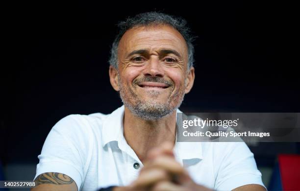 Luis Enrique Martinez, Head Coach of Spain reacts prior to the UEFA Nations League A Group 2 match between Spain and Czech Republic at La Rosaleda...