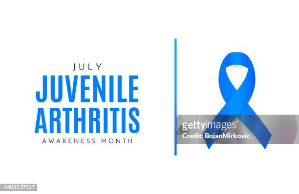 ilustrações, clipart, desenhos animados e ícones de cartão do mês de conscientização da artrite juvenil, julho. vetor - autoimmune disease
