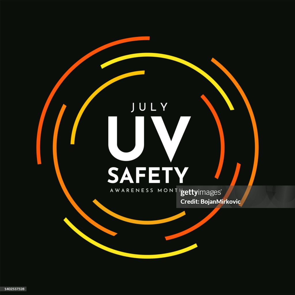 Uv Safety Awareness Month Poster July Vector High-Res Vector Graphic ...