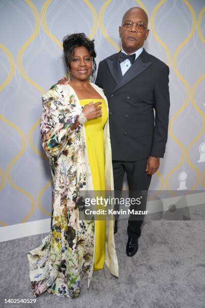 LaTanya Richardson Jackson and Samuel L. Jackson attend the 75th Annual Tony Awards at Radio City Music Hall on June 12, 2022 in New York City.