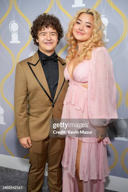 Gaten Matarazzo and Elizabeth Yu attend the 75th Annual Tony Awards at Radio City Music Hall on June 12, 2022 in New York City.