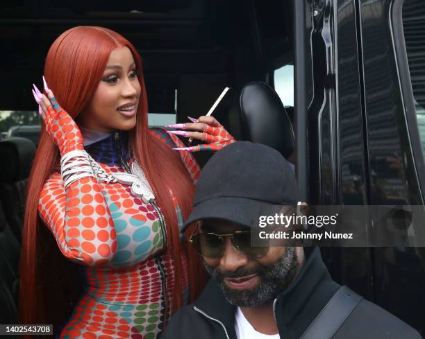 Cardi B and Joe Budden attend 2022 Hot 97 Summer Jam at MetLife Stadium on June 12, 2022 in East Rutherford, New Jersey.