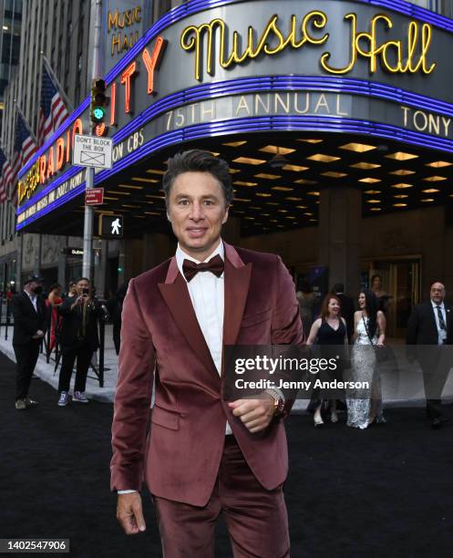 Zach Braff attends the 75th Annual Tony Awards at Radio City Music Hall on June 12, 2022 in New York City.