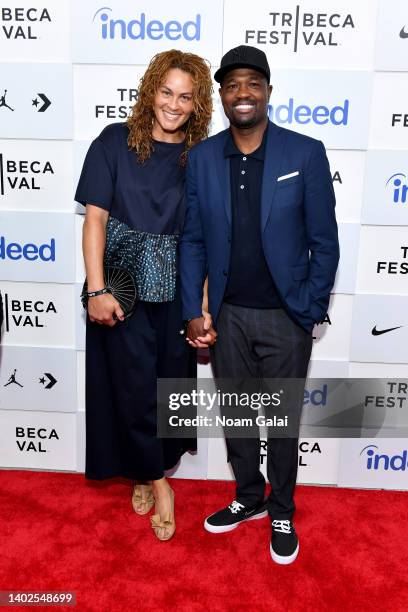 Kelly Brown and Harold Reynolds attend "The Captain" premiere during the 2022 Tribeca Festival at BMCC Tribeca PAC on June 12, 2022 in New York City.