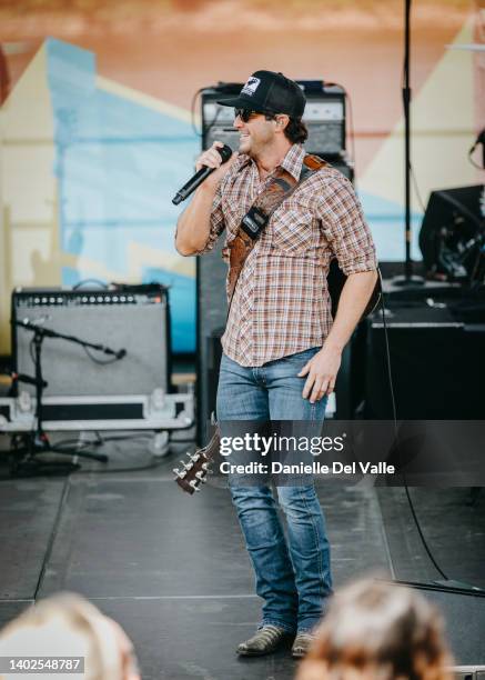 Easton Corbin performs onstage during day 4 of CMA Fest 2022 at the Chevy Riverfront stage on June 12, 2022 in Nashville, Tennessee.