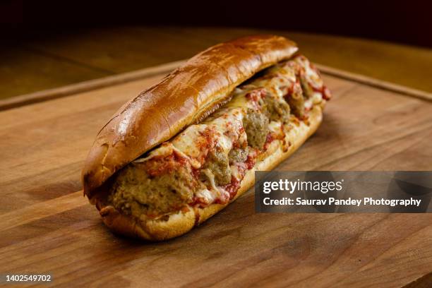 meatball sandwich - meatball sandwich stock pictures, royalty-free photos & images
