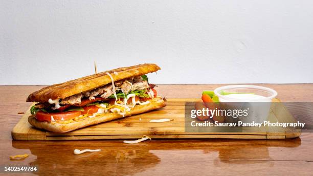 turkey club sandwich - grillad sandwich bildbanksfoton och bilder