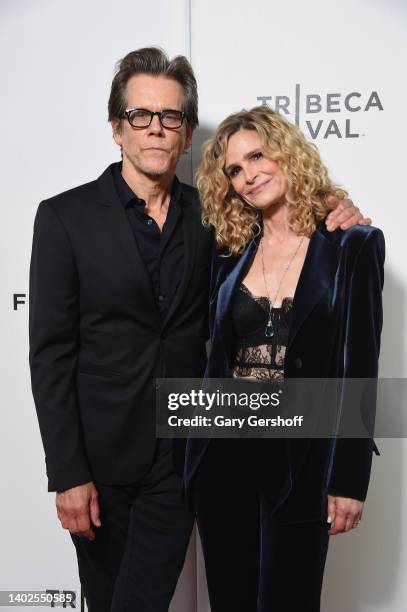 Kevin Bacon and Kyra Sedgwick attend the screening of "Space Oddity" during the 2022 Tribeca Festival at Village East Cinema on June 12, 2022 in New...