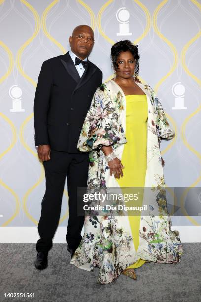 LaTanya Richardson Jackson and Samuel L. Jackson attend the 75th Annual Tony Awards at Radio City Music Hall on June 12, 2022 in New York City.