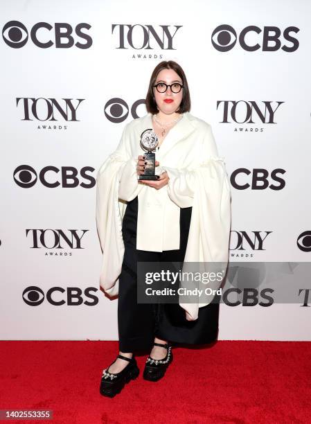 Gabriella Slade poses in the press room after winning Best Costume Design of a Musical for "Six" during the 75th Annual Tony Awards at 3 West Club on...