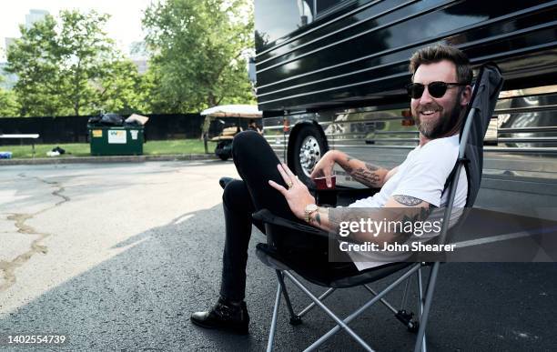 Charles Kelley of Lady A attends day 4 of The 49th CMA Fest at Nissan Stadium on June 12, 2022 in Nashville, Tennessee.