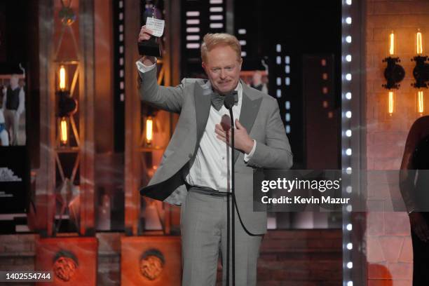 Jesse Tyler Ferguson accepts the award for Best Performance by an Actor in a Featured Role in a Play for "Take Me Out" onstage during the 75th Annual...