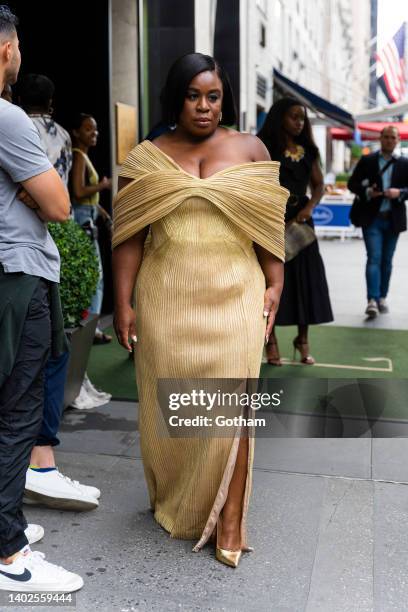 Uzo Aduba is seen in Midtown on June 12, 2022 in New York City.