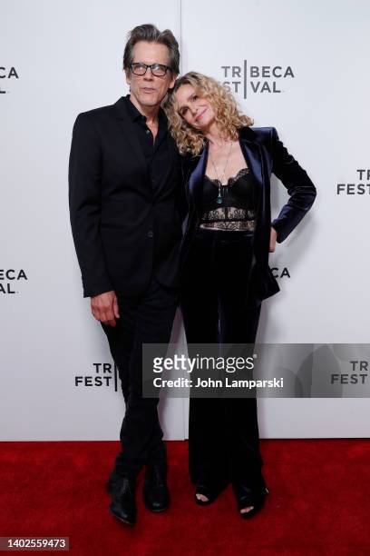Kevin Bacon and Kyra Sedgwick attend the "Space Oddity" premiere during the 2022 Tribeca Festival at Village East Cinema on June 12, 2022 in New York...