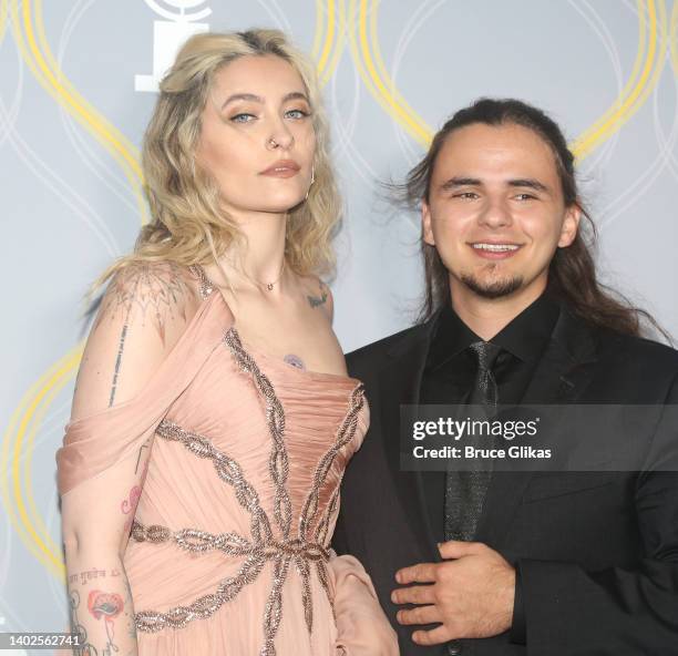 Paris Jackson and Prince Jackson attend 75th Annual Tony Awards at Radio City Music Hall on June 12, 2022 in New York City.