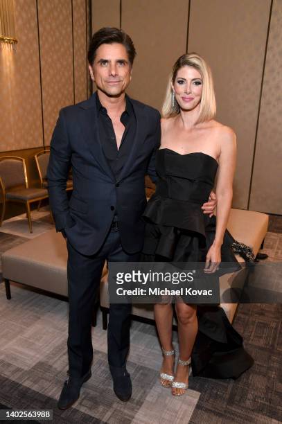 John Stamos and Kelly Rizzo attend the Fourth Annual Critics Choice Real TV Awards at Fairmont Century Plaza on June 12, 2022 in Los Angeles,...