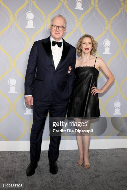 Tracy Letts and Carrie Coon attend the 75th Annual Tony Awards at Radio City Music Hall on June 12, 2022 in New York City.
