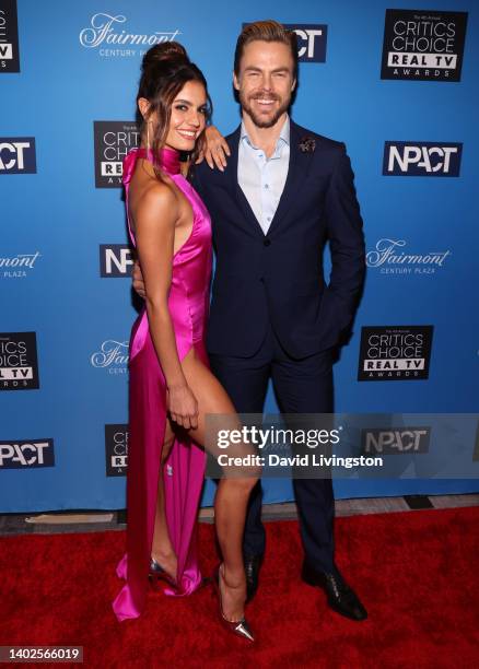 Hayley Erbert and Derek Hough attend the 4th Annual Critics Choice Real TV Awards at the Fairmont Century Plaza on June 12, 2022 in Los Angeles,...