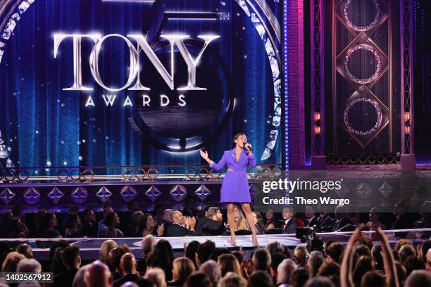 Ariana DeBose performs onstage at the 75th Annual Tony Awards at Radio City Music Hall on June 12, 2022 in New York City.