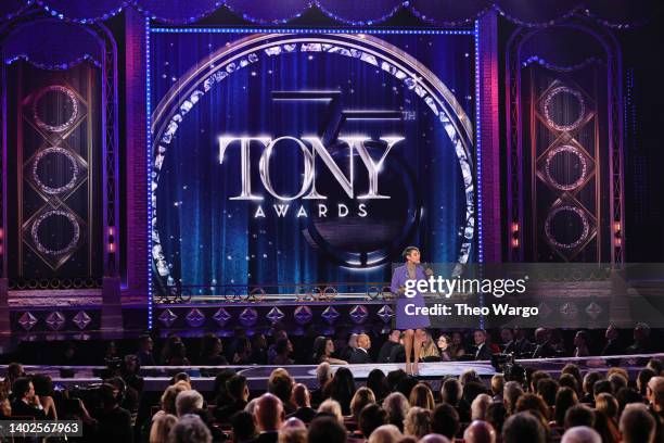 Ariana DeBose performs onstage at the 75th Annual Tony Awards at Radio City Music Hall on June 12, 2022 in New York City.