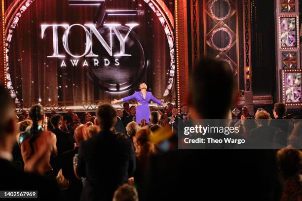 Ariana DeBose performs onstage at the 75th Annual Tony Awards at Radio City Music Hall on June 12, 2022 in New York City.