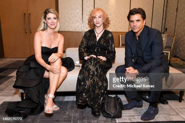 Kelly Rizzo, Kathy Griffin, and John Stamos attend the Fourth Annual Critics Choice Real TV Awards at Fairmont Century Plaza on June 12, 2022 in Los...