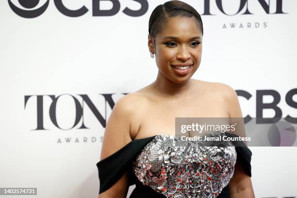 Jennifer Hudson is seen at the 75th Annual Tony Awards press room at 3 West Club on June 12, 2022 in New York City.