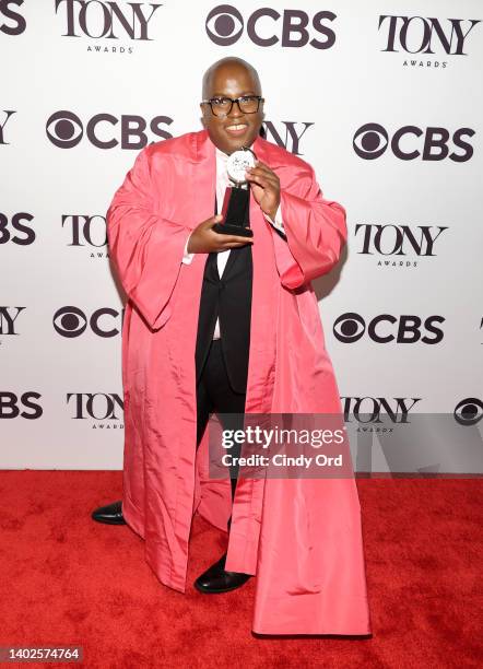 Michael R. Jackson poses in the press room during the 75th Annual Tony Awards at 3 West Club on June 12, 2022 in New York City.