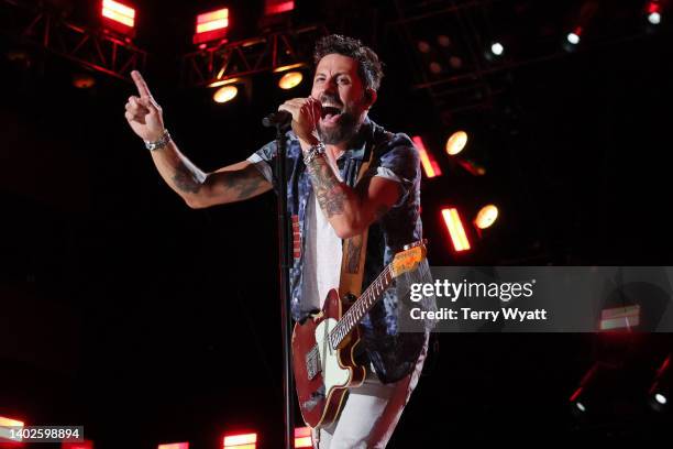 Matthew Ramsey of Old Dominion performs during day 4 of CMA Fest 2022 at Nissan Stadium on June 12, 2022 in Nashville, Tennessee.