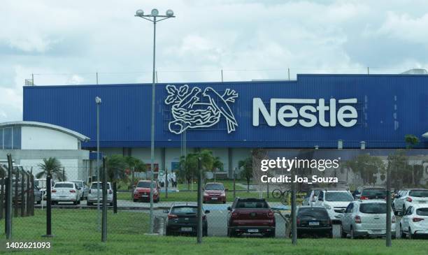 nestle factory in bahia - dairy logo stockfoto's en -beelden