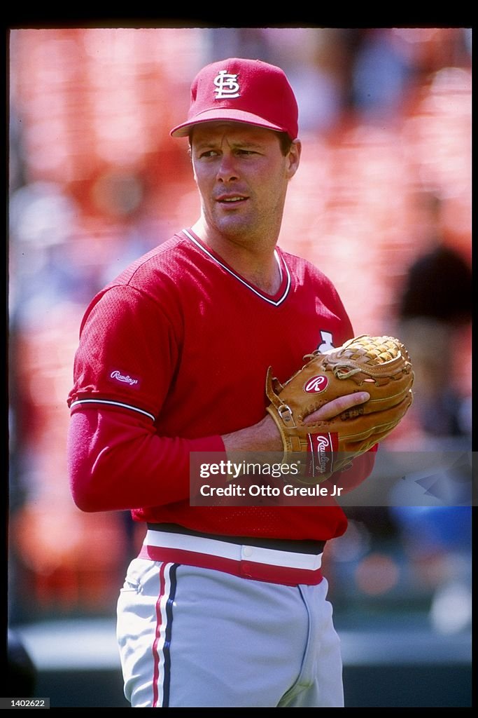 Dayley Pitcher Ken Dayley of the St. Louis Cardinals stands on the field ...