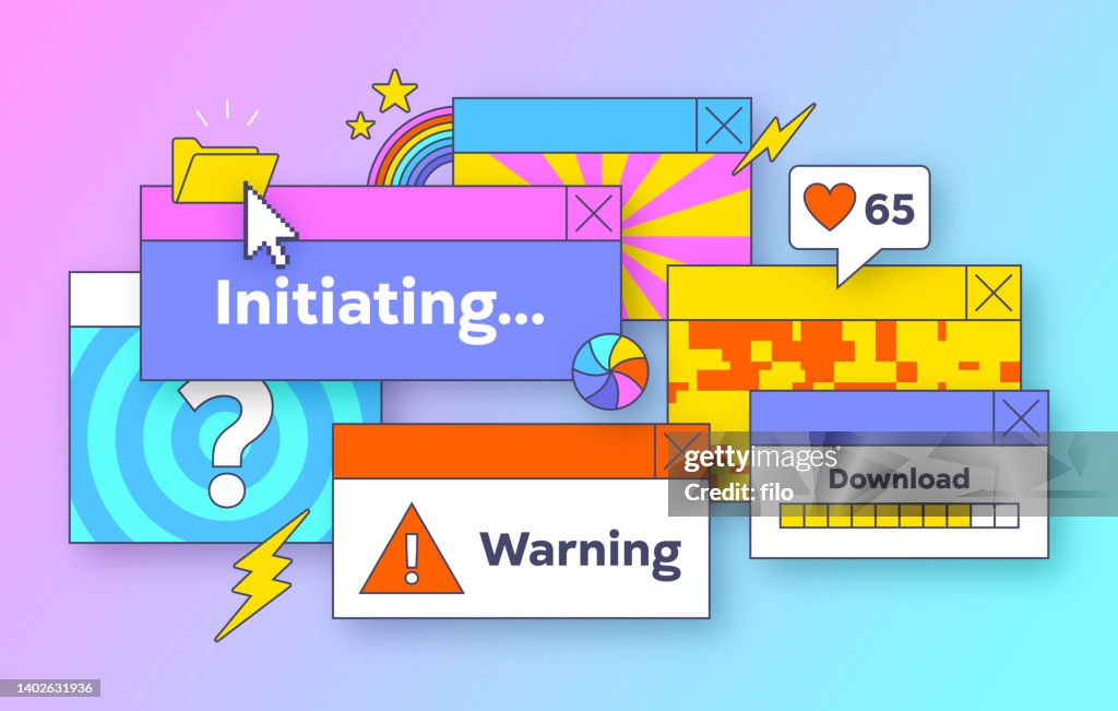 Retro Windows Interface Abstract Aesthetic Computer User Interface Dialog Window