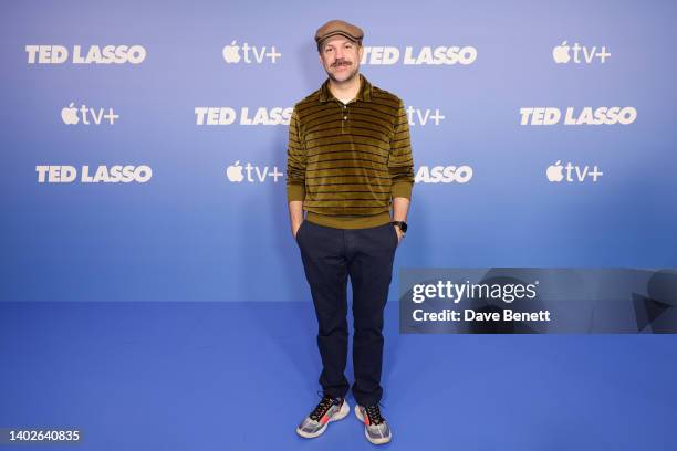 Jason Sudeikis attends the Emmy special screening of Ted Lasso at The Mayfair Hotel on June 12, 2022 in London, England. Ted Lasso is available to...