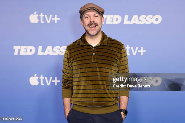 Jason Sudeikis attends the Emmy special screening of Ted Lasso at The Mayfair Hotel on June 12, 2022 in London, England. Ted Lasso is available to...