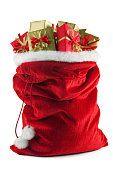 Santa's sack full with presents