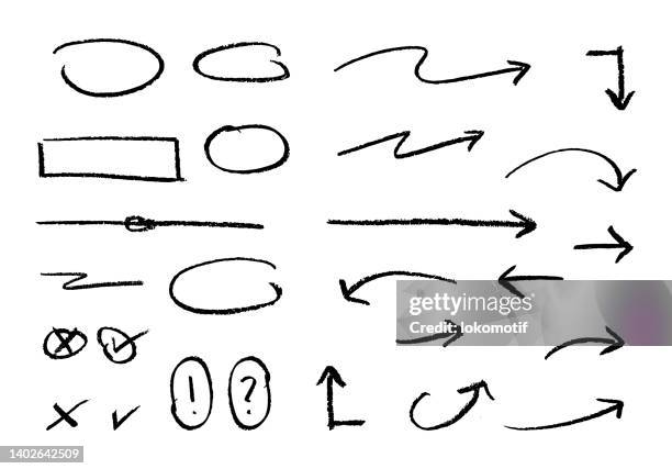 ilustrações de stock, clip art, desenhos animados e ícones de vector grunge handdrawn design elements - atividade móvel