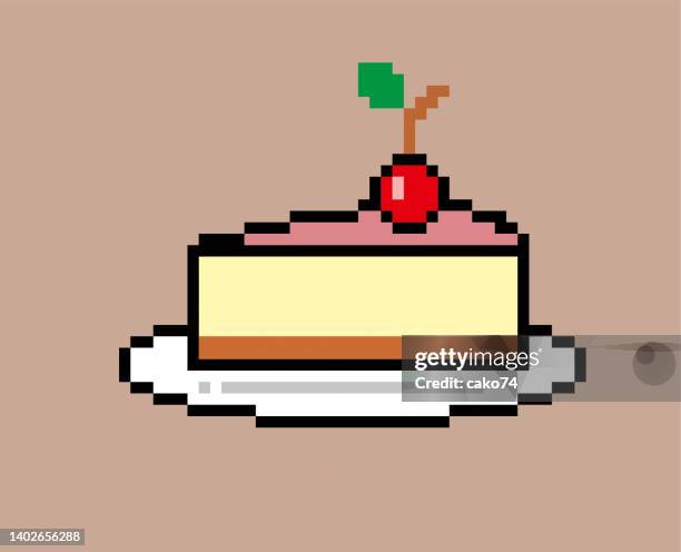 pixel cheesecake illustration - sliced turkey stock illustrations