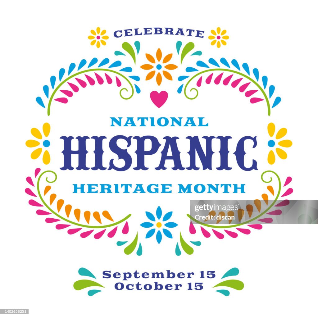 Hispanic heritage month. Vector web banner, poster, card for social media and networks.