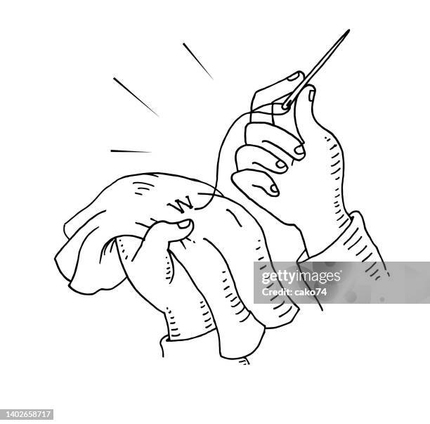 Needle Thread Drawing Photos and Premium High Res Pictures - Getty Images