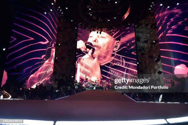 Italian singer Vasco Rossi performs in concert at Circus Maximus during the Vasco Live Tour 2022. Rome , June 11th, 2022