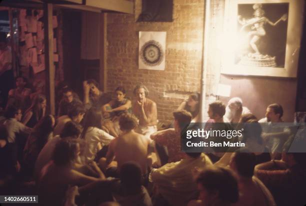 American psychologist and writer Dr Timothy Leary at the League for Spiritual Discovery, an LSD-based meditation center on Hudson Street in Greenwich...