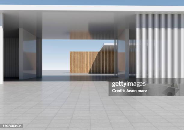 empty hall of modern architectures - modern art stock-fotos und bilder