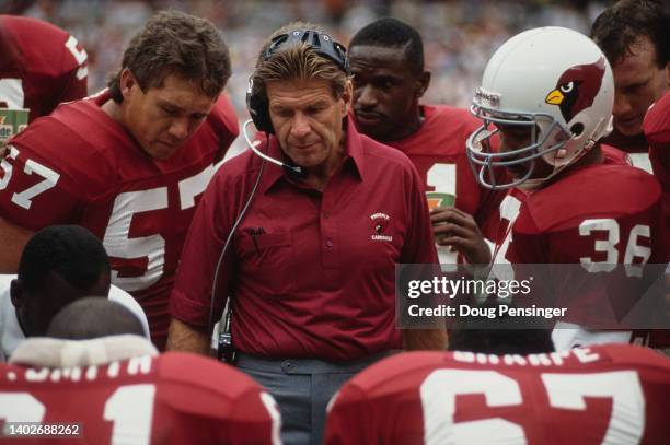 Joe Bugel, Head Coach for the Phoenix Cardinals during the National Football Conference East Division game against the Los Angeles Raiders on 9th...