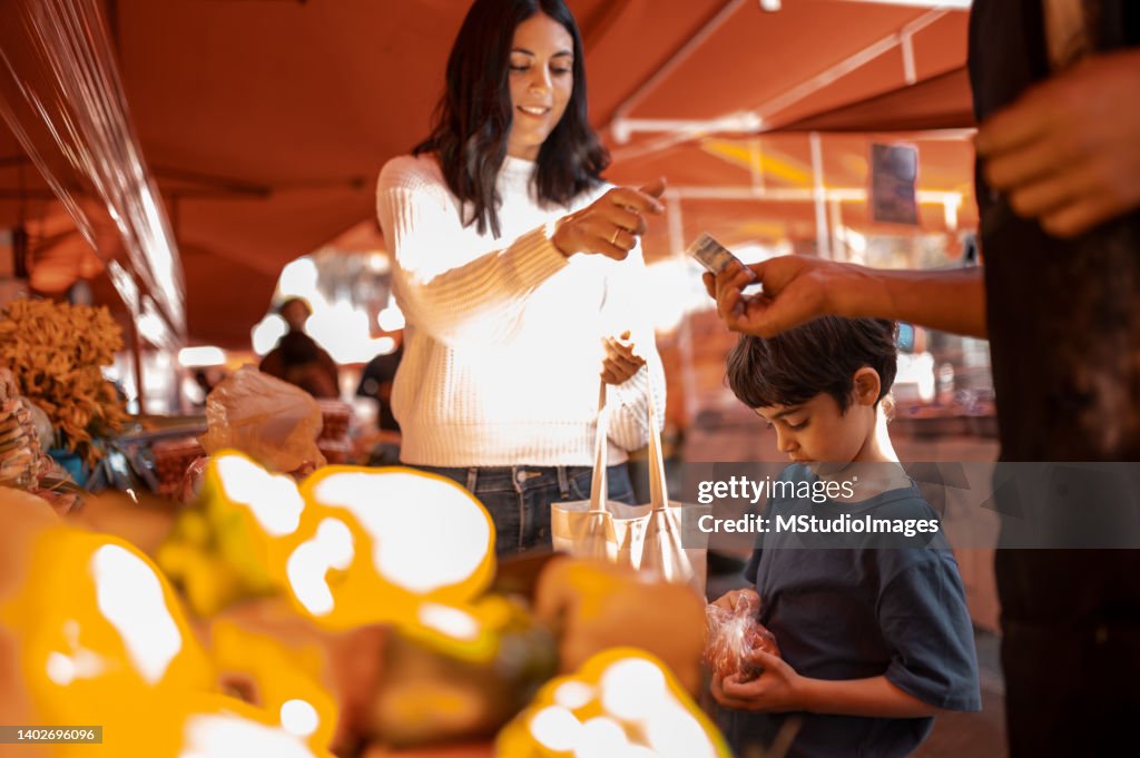 Buying at the street market