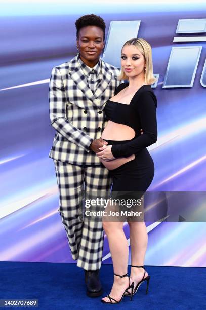 Nicola Adams and Ella Baig attend the "Lightyear" UK Premiere at Cineworld Leicester Square on June 13, 2022 in London, England.