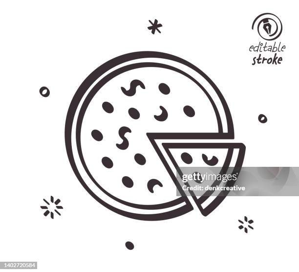 playful line illustration for pizza dough - mozzarella stock illustrations