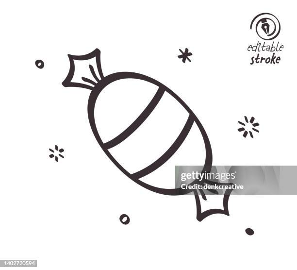 playful line illustration for confectionery industry - turkish delight isolated stock illustrations